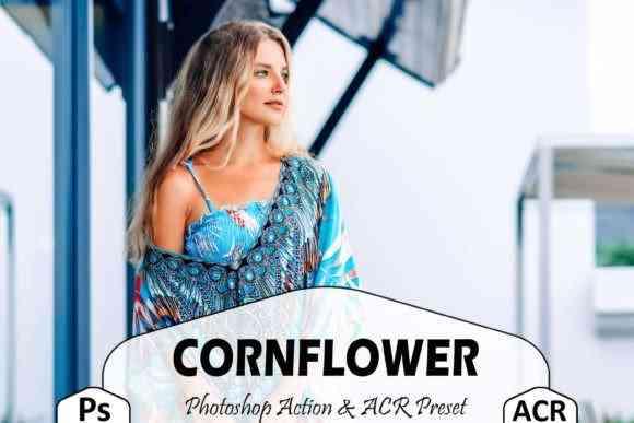 10 Cornflower Photoshop Actions And ACR Presets, Santorini