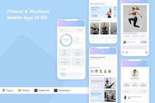 Fitness & Workout Mobile App UI Kit
