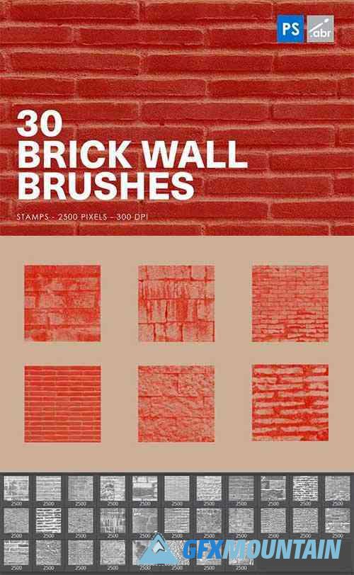 30 Brick Wall Photoshop Stamp Brushes