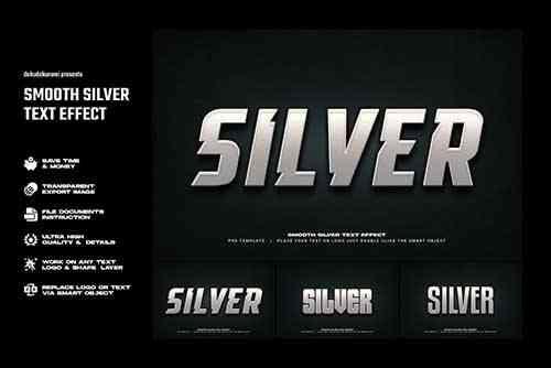 Smooth Silver text effect