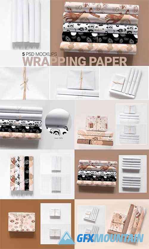 Paper Rolls Mockup Wrapping Layered - 6607284