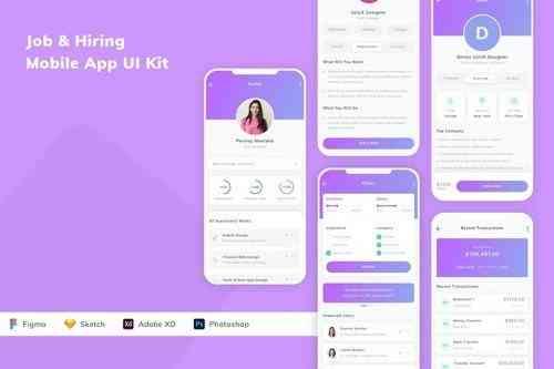Job & Hiring Mobile App UI Kit