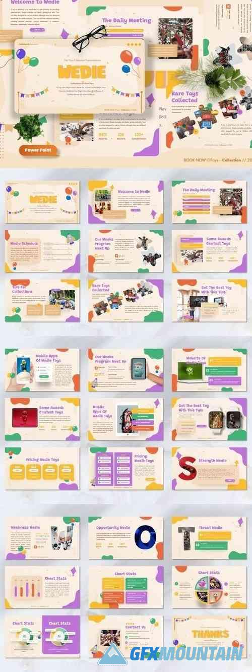 Wedie - Toys Powerpoint, Keynote and Google Slides