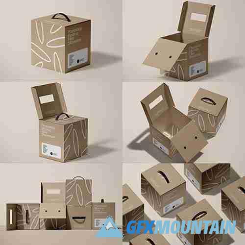 Paper Box Mockup Set - 7484099