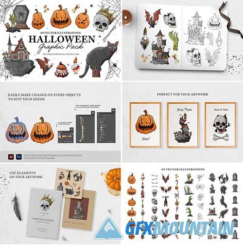 Halloween Vector Illustrations Pack