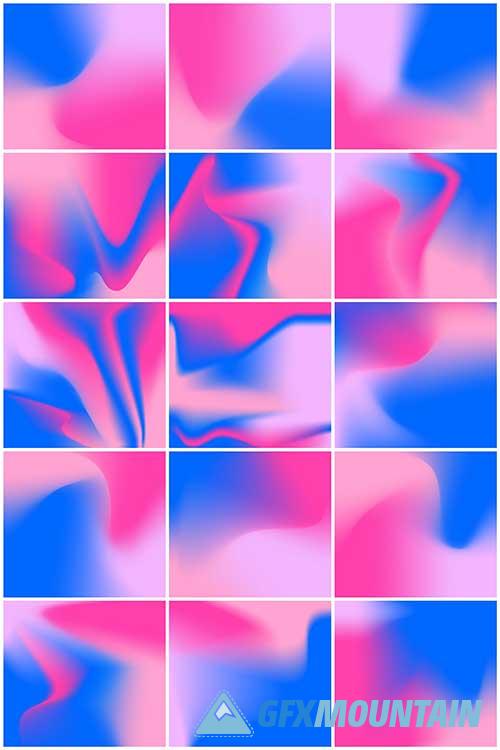 15 Vector Mesh Blue & Pink Gradients for Illustrator