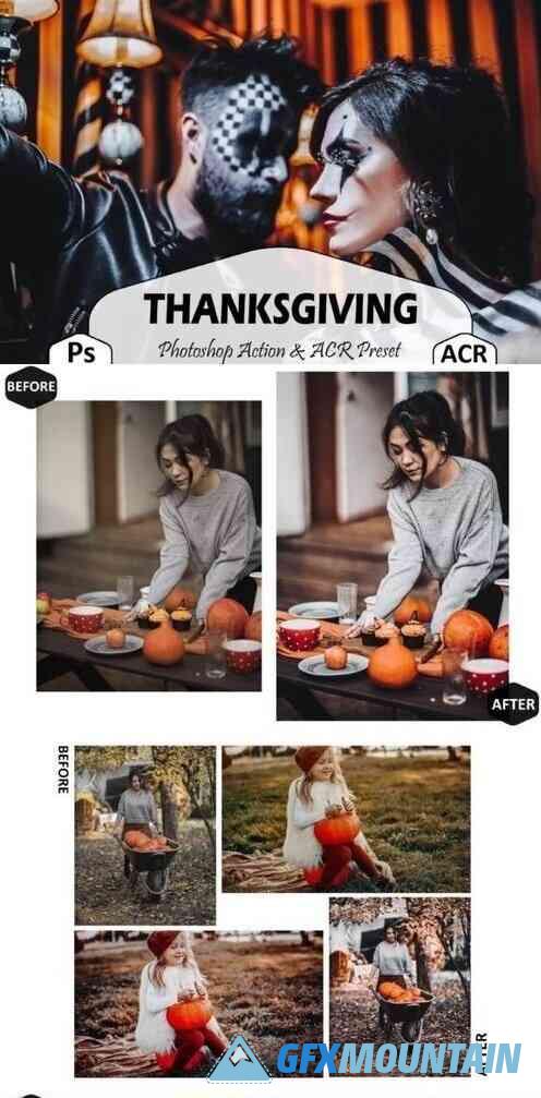 12 Thanksgiving Photoshop Actions