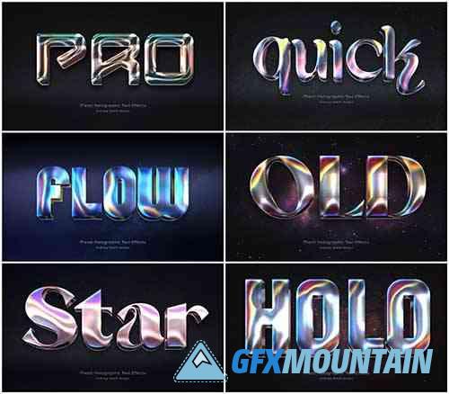Metal Holographic Text Effects