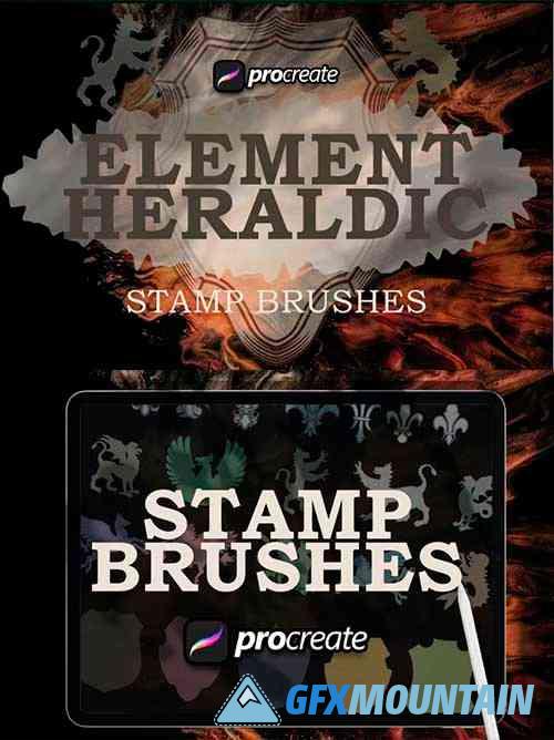 Heraldic Element Stamp Brush Procreate