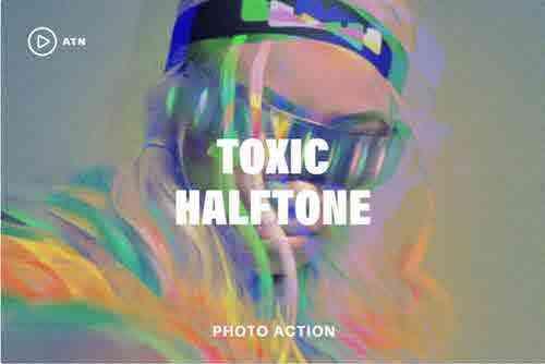 Toxic Halftone Photo Action - 7821524