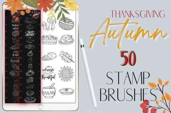 Procreate Autumn Thanksgiving Brushes