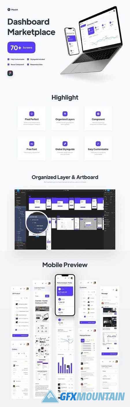 Maxkit - Marketplace Dashboard UI Kit