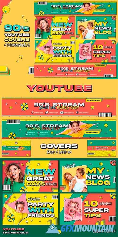90s YouTube Covers and Thumbnails