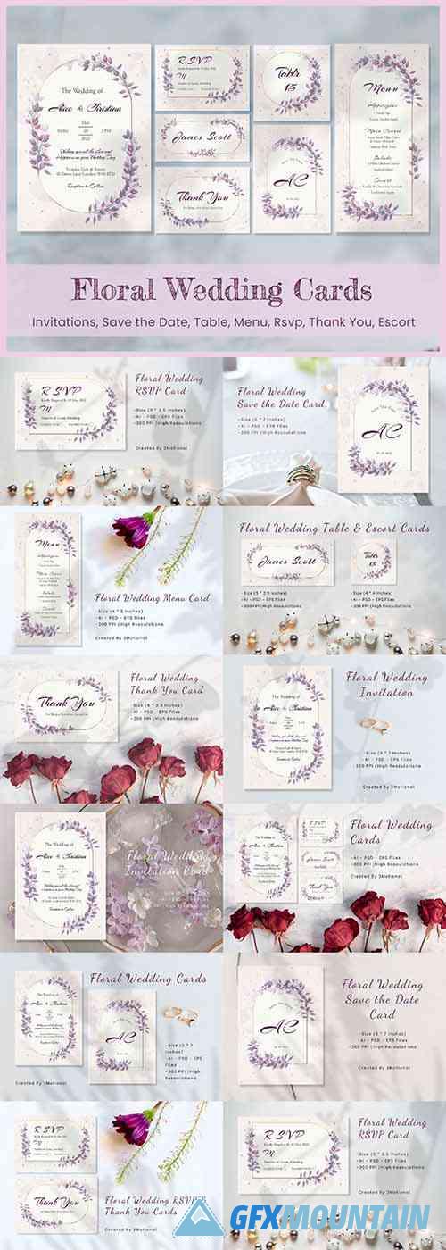 Floral Wedding Cards Templates
