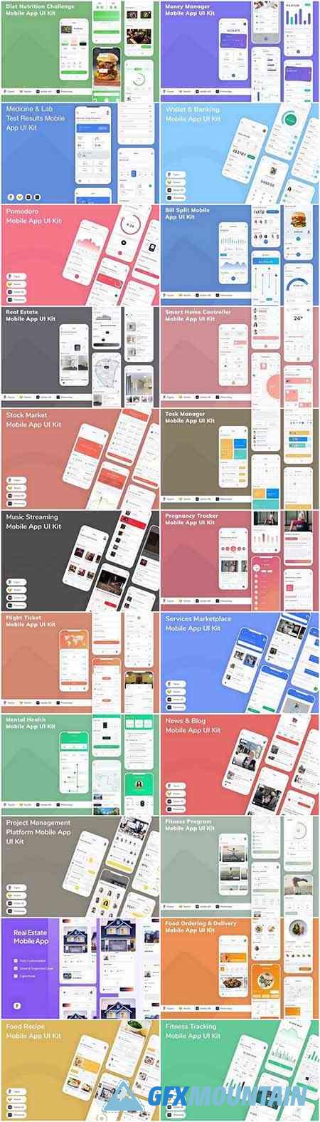 Mobile App UI Kit Bundle