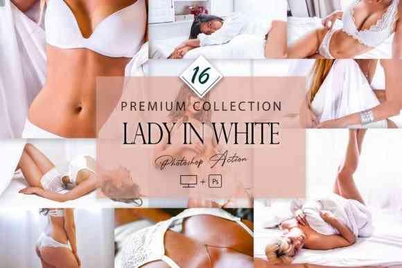 16 Photoshop Actions, Lady in White