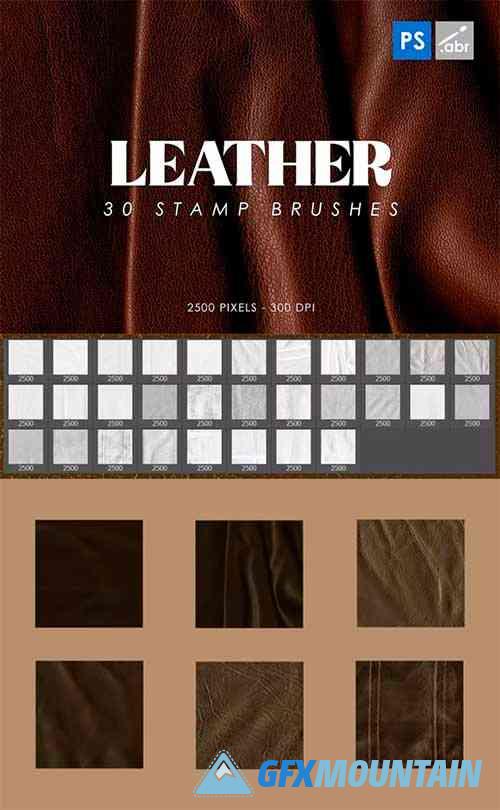 30 Leather Photoshop Stamp Brushes