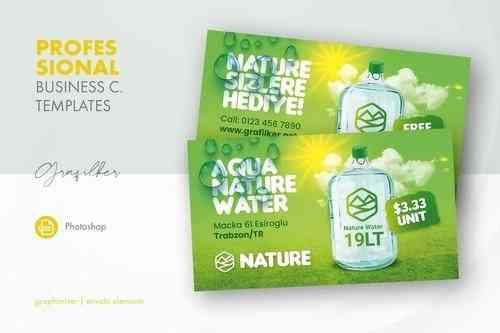 Drinking Water Business Card Templates