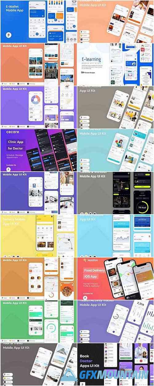 Mobile App UI Kit Bundle