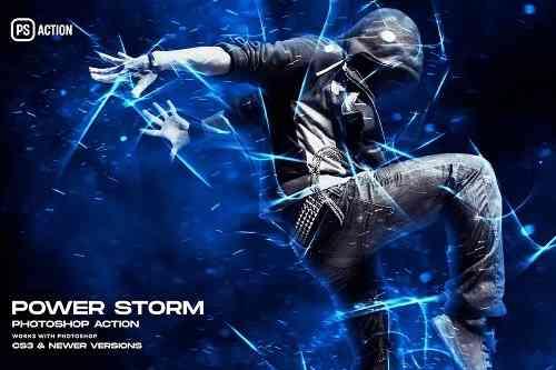 Power Storm Photoshop Action
