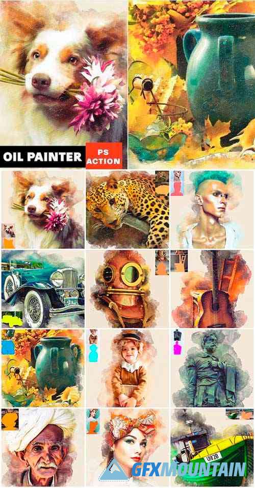 Oil Painter Photoshop Action - 39892467