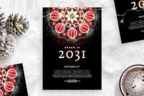Festive New Year's Eve Flyer Template