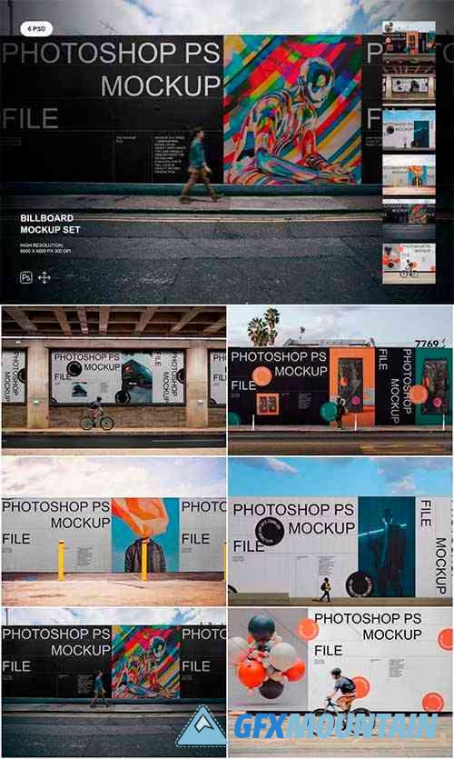Street Billboard Mockup Set