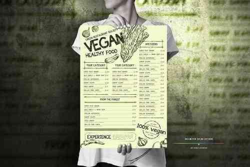 Vegan Food Menu Big Poster Design