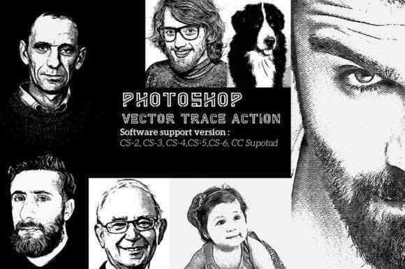 Photoshop Vector Trace Action