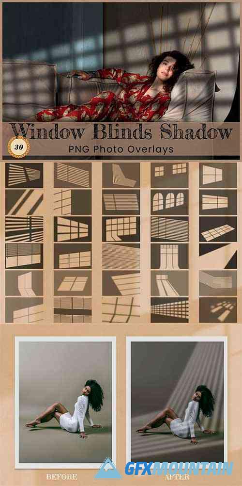 Window Blinds Shadow Photo Overlays