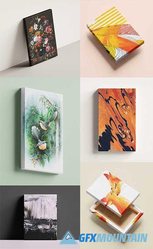 6 Painting Canvas PSD Mockups Templates