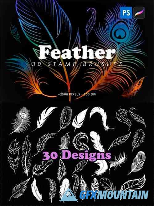 Feather Stamp Brushes