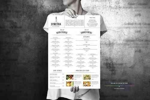 Clean Food Menu Big Poster Design