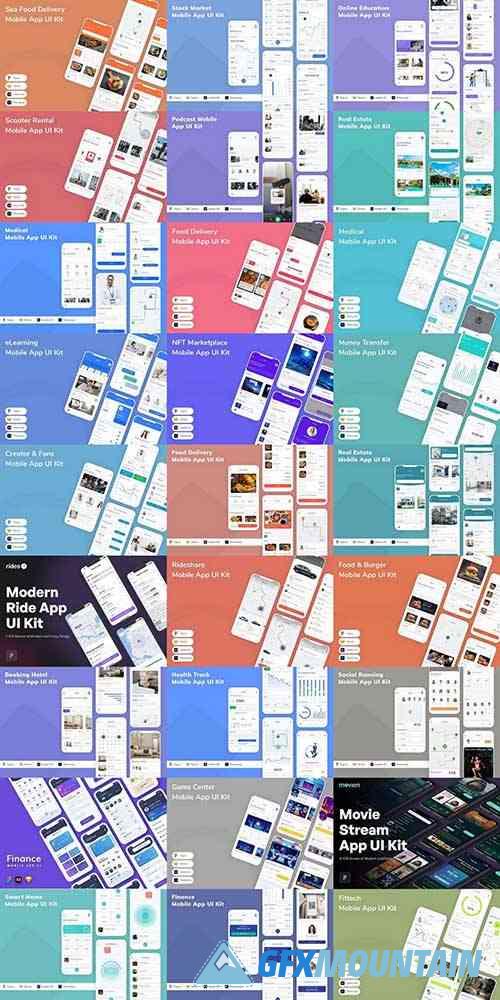 Mobile App UI Kit Bundle