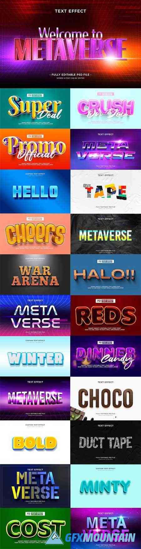 Text Styles PSD Effects for Photoshop