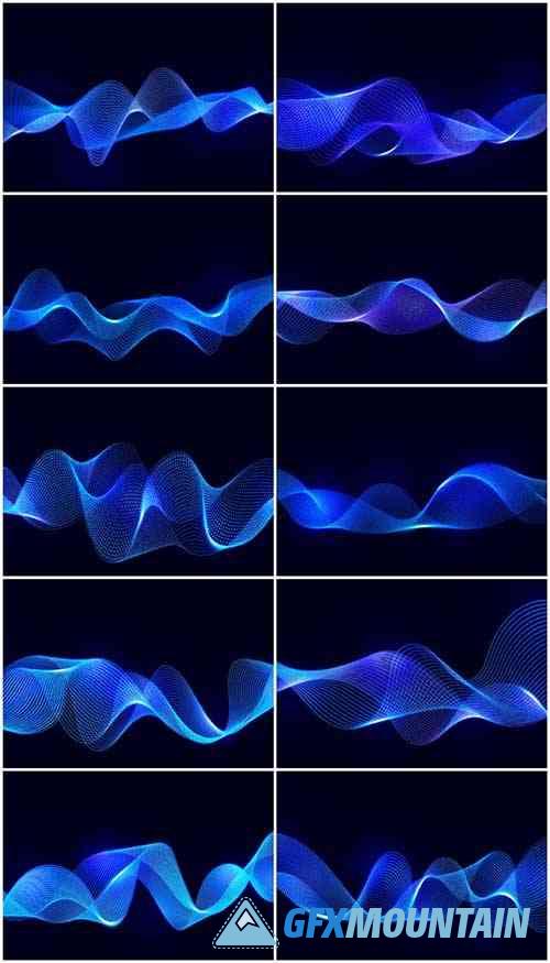 3D Waves Abstract Background