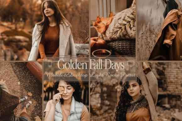 12 Golden Fall Days Mobile & Desktop Lightroom Presets,Moody
