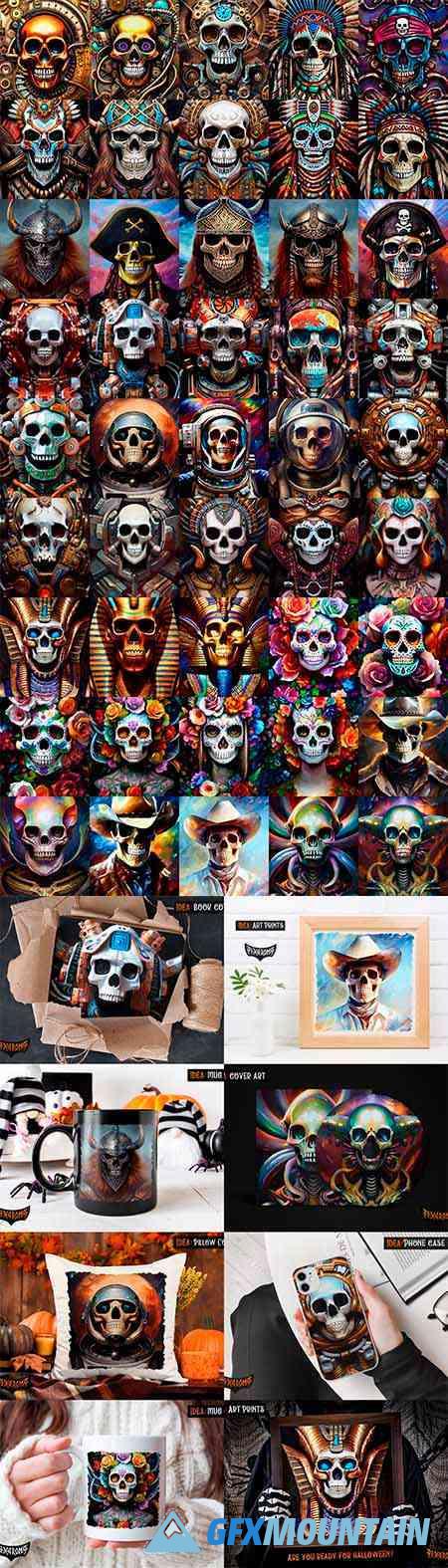 Skulls Bundle - Oil Paintings