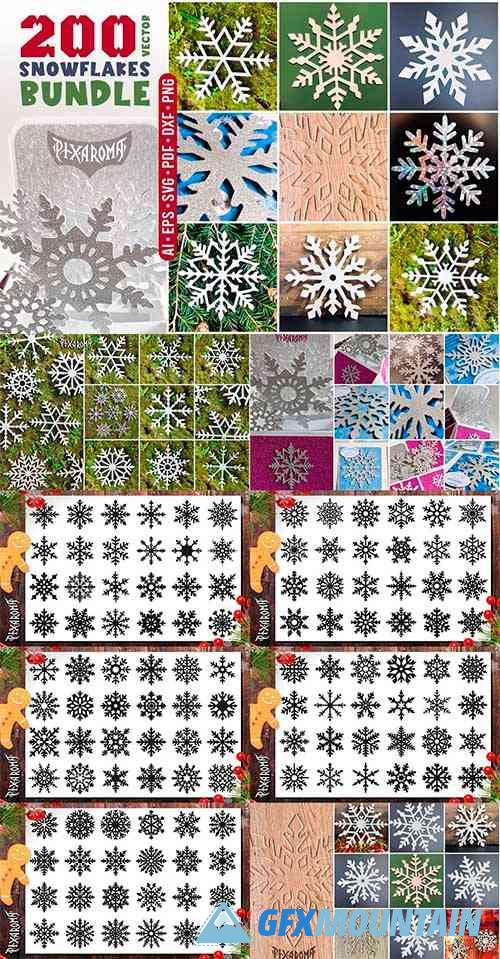 200 Snowflakes Bundle