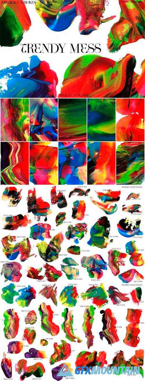 Trendy Mess abstract strokes - 10318360