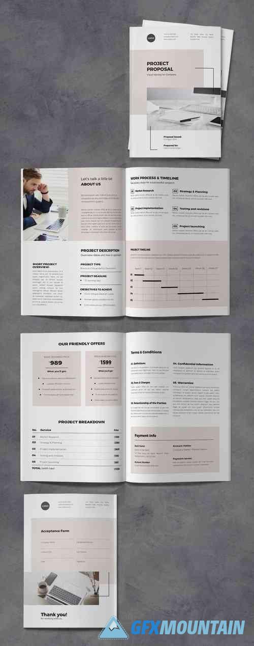 Proposal Brochure Template with Beige Accents