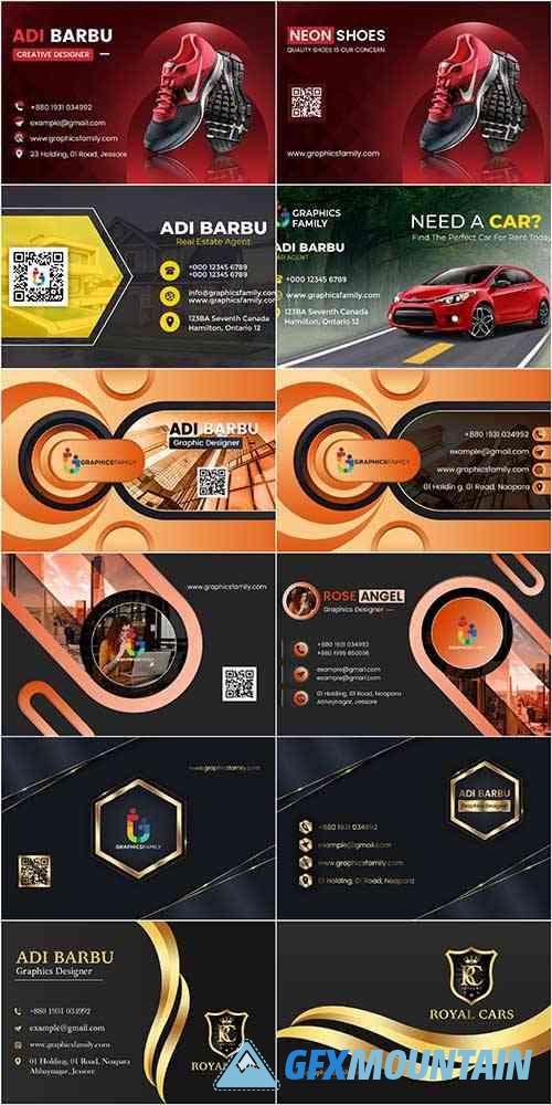 Creative Business Cards Design PSD Templates Collection