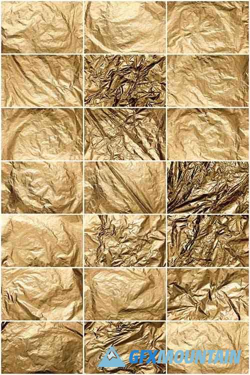 20 Crumpled Gold Texture