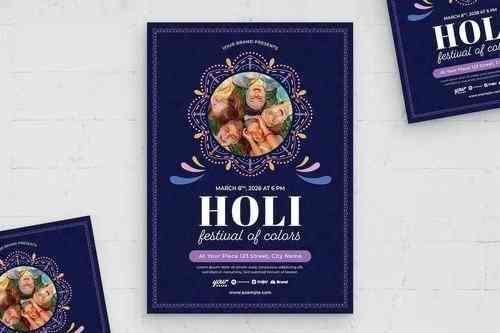 Holi Festival Flyer Template