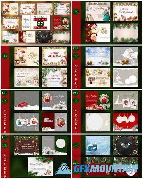 Christmas Cards Mockup Bundle Vol. 9