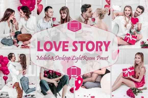 12 Love Story Mobile & Desktop Lightroom Presets, Valentine