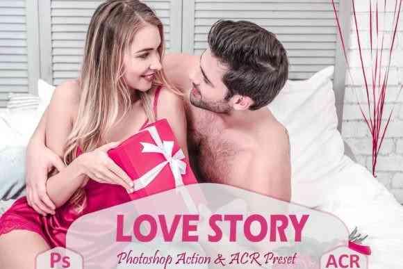 12 Love Story Photoshop Actions And ACR Presets, Valentine