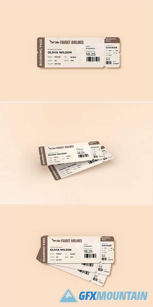 Airlines Ticket Mockup