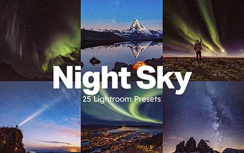 25 Night Sky Lightroom Presets LUTs