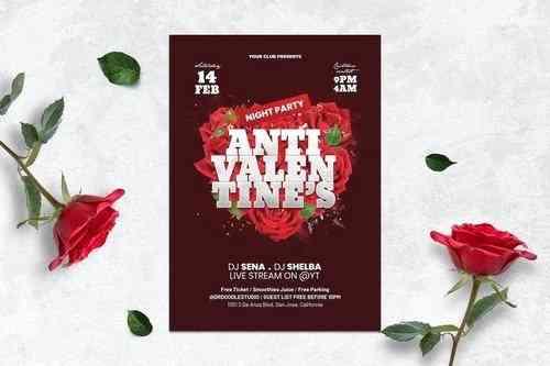 Anti Valentines Day Party Flyer
